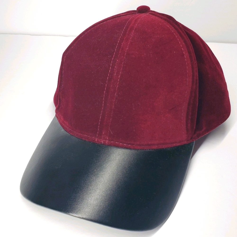 David & Young Red Velour Baseball Hat